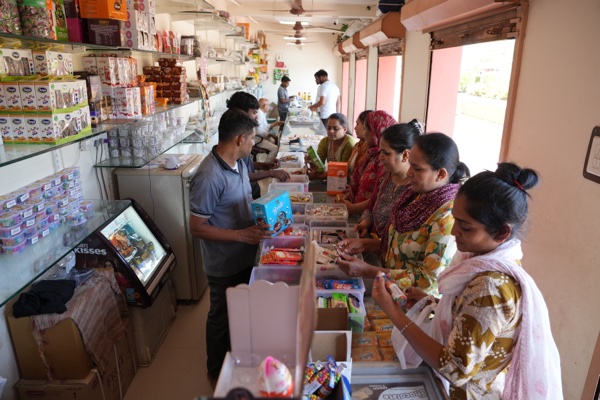 Checkout counter at Nilkanth Hat