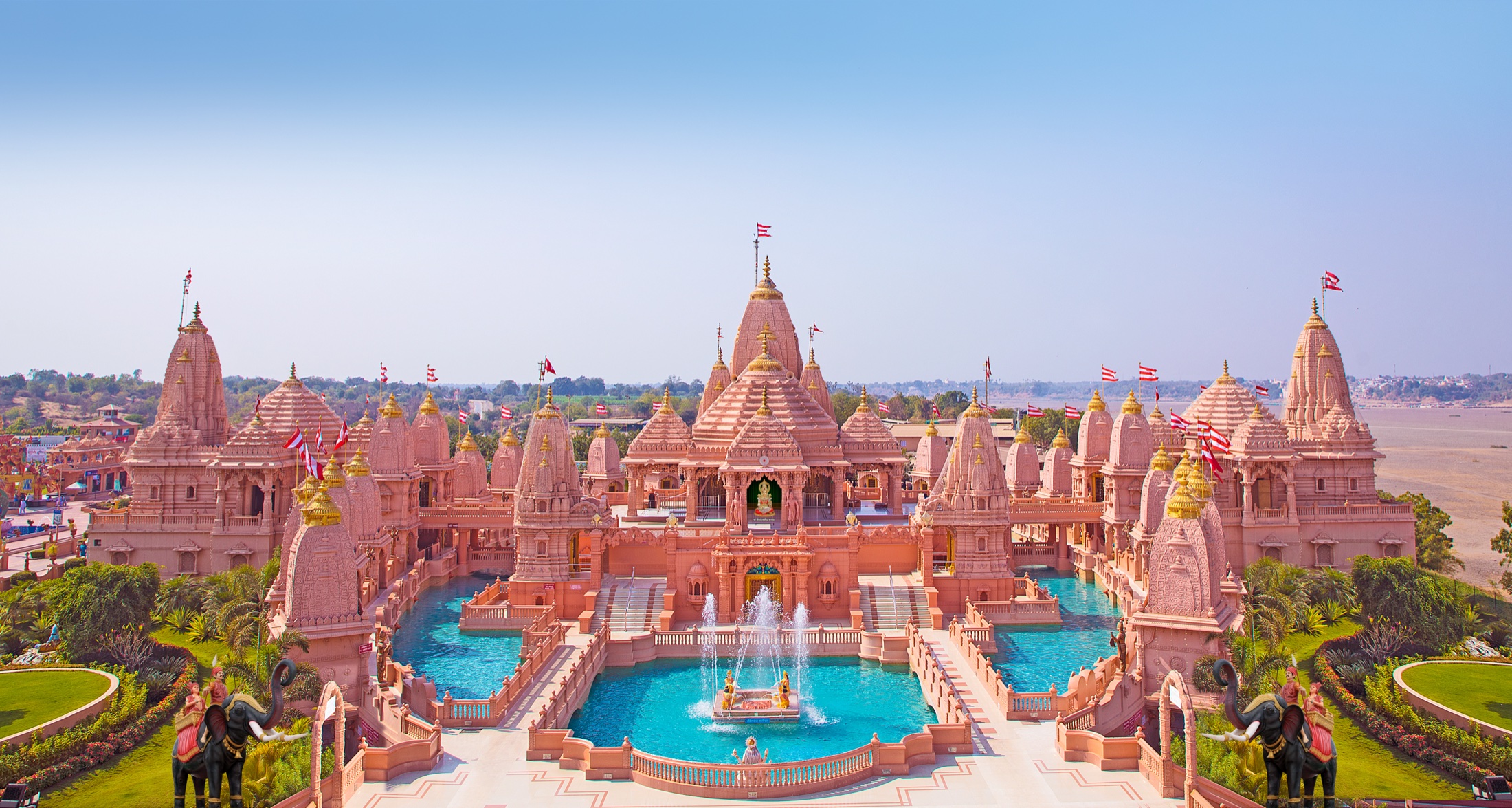 Aerial view of Nilkanthdham