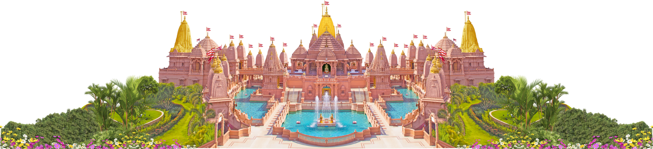 Shri Nilkanthdham Poicha — full temple panorama